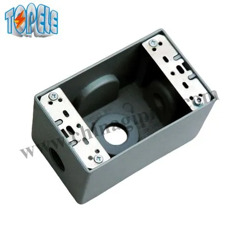 One Gang Weatherproof Gray Outlet Box