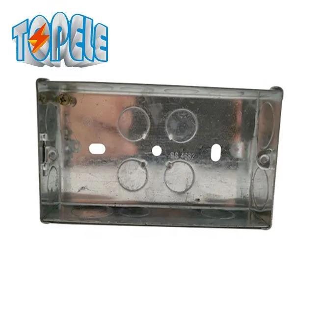 Two Gang Steel rafmagnsbox