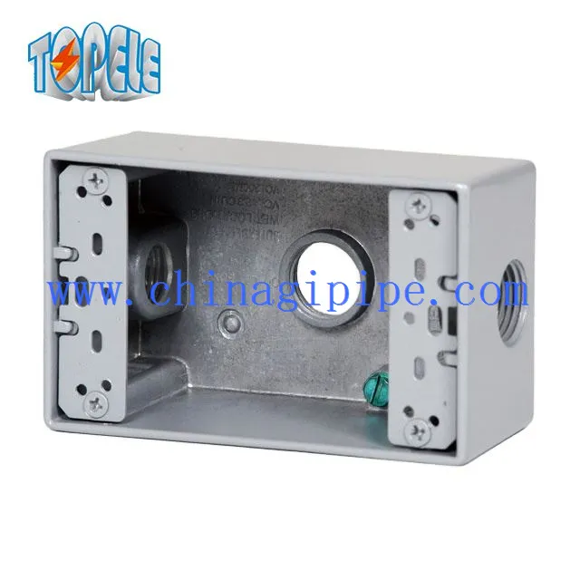 Veðurþéttir rafmagnskassar 3 holur eitt gengi